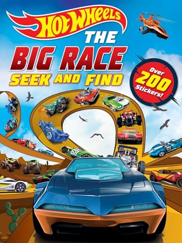 The Big Race Seek and Find: 100% Officially Licensed by Mattel, Over 200 Stickers, Perfect for Car Rides for Kids Ages 4 to 8 Years Old (Hot Wheels)
