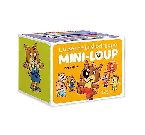 La petite bibliothèque Mini-Loup - avec 5 livres: Coffret en 5 volumes : Minou-Loup policier ; Mini-Loup sur la banquise ; Mini-Loup et les dinosaures ... le chevalier, la princese et le dragon von HACHETTE ENFANT