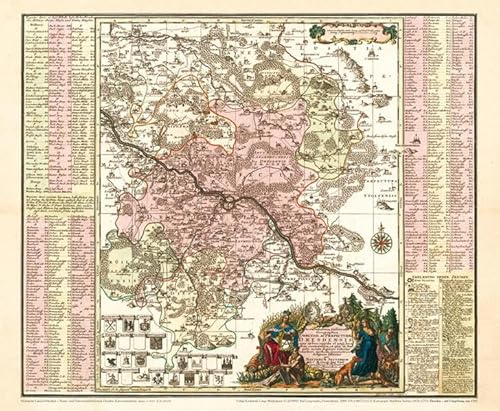 Historische Karte: Dresden mit Umgebung, um 1757 (Plano) von Rockstuhl