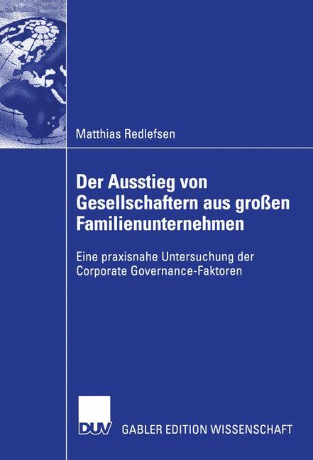 Der Ausstieg von Gesellschaftern aus großen Familienunternehmen von Deutscher Universitätsverlag