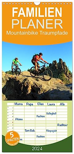 Familienplaner 2024 - Mountainbike Traumpfade mit 5 Spalten (Wandkalender, 21 cm x 45 cm) CALVENDO