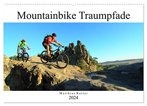 Mountainbike Traumpfade (Wandkalender 2024 DIN A2 quer), CALVENDO Monatskalender
