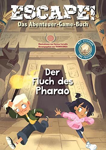 Escape! Das Abenteuer-Game-Buch: Der Fluch des Pharao: Rätselspaß mit über 60 Stickern und einem Poster; für Kinder ab 7 Jahren Escape! Das Abenteuer-Game-Buch: Der Fluch des Pharao: Rätselspaß mit über 60 Stickern und einem Poster; für Kinder ab 7 Jahren