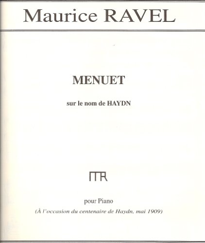 Menuet sur le nom de Haydn - Piano