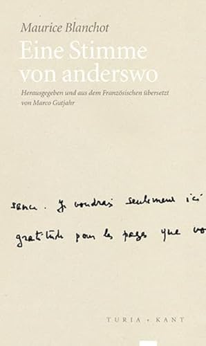 Eine Stimme von anderswo: Texte zu Louis-René des Forêts, René Char, Paul Celan und Michel Foucault (re.visionen, Band 5)