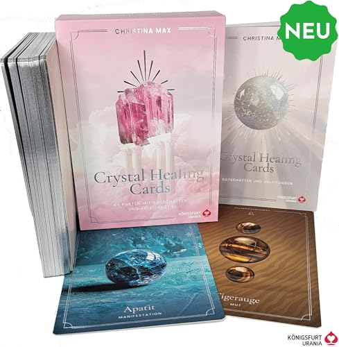 Crystal Healing Cards - 44 Karten mit Botschaften und Anleitung (Heilsteine, Edelsteine, Kristalle - Bedeutung und Anwendung) von Königsfurt-Urania