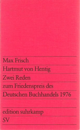 Zwei Reden zum Friedenspreis des Deutschen Buchhandels 1976