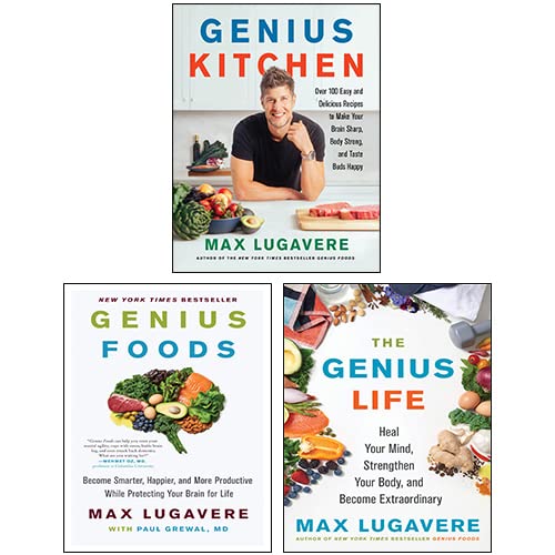 Max Lugavere 3 Books Collection Set (Genius Kitchen, Genius Foods, The Genius Life)