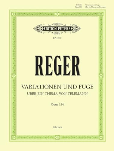 Reger: Variation & Fugue Op.134 (Piano Solo) (EP3979)