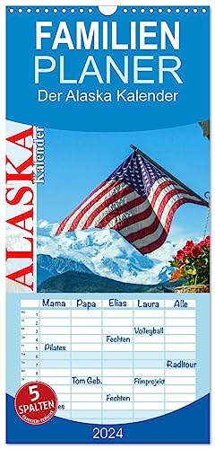 Familienplaner 2024 - Der Alaska Kalender mit 5 Spalten (Wandkalender, 21 cm x 45 cm) CALVENDO