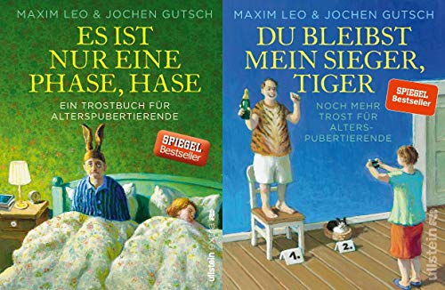 Leseset Es ist nur eine Phase, Hase+Du bleibst mein Sieger, Tiger + 1 exklusives Postkartenset