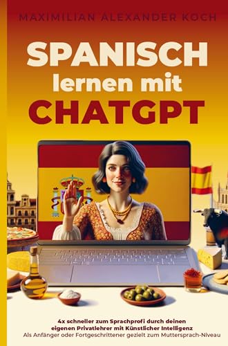 Spanisch lernen mit ChatGPT: 4x schneller zum Sprachprofi durch deinen eigenen Privatlehrer mit Künstlicher Intelligenz: - Als Anfänger oder Fortgeschrittener gezielt zum Muttersprachniveau