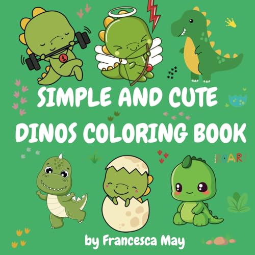 Simple and Cute Dinos Coloring Book von Independently published