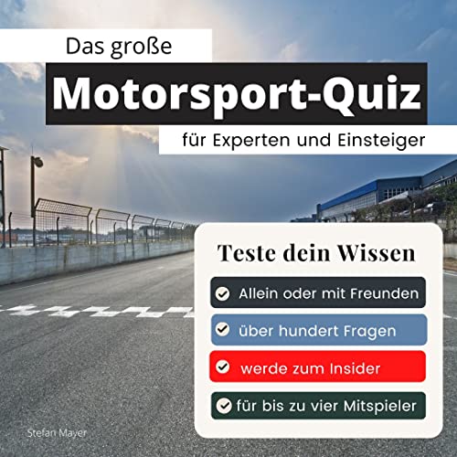 Das große Motorsport-Quiz für Experten und Einsteiger: Teste dein Wissen. Die besten Fragen über die Formel 1. Das perfekte Geschenk zum Geburtstag und zu Weihnachten von 27 Amigos