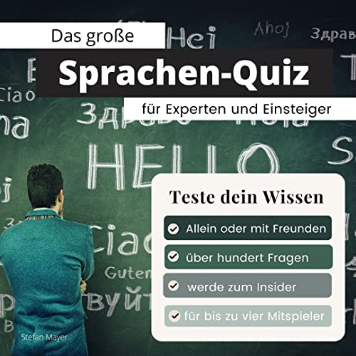 Das große Sprachen-Quiz für Experten und Einsteiger: Teste dein Wissen. Die besten Fragen über Deutsch, Fremdsprachen, Linguistik, Grammatik und ... Geschenk zum Geburtstag und zu Weihnachten von 27 Amigos