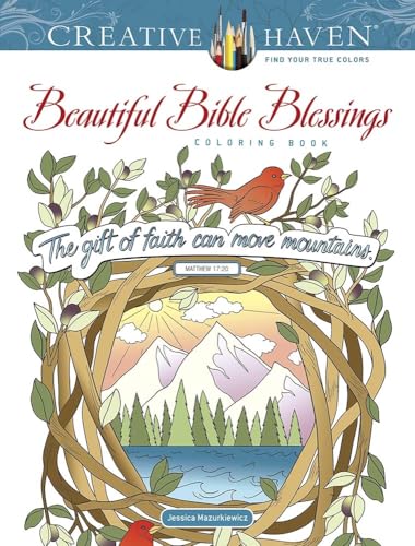 Creative Haven Beautiful Bible Blessings Coloring Book (Creative Haven Coloring Books)