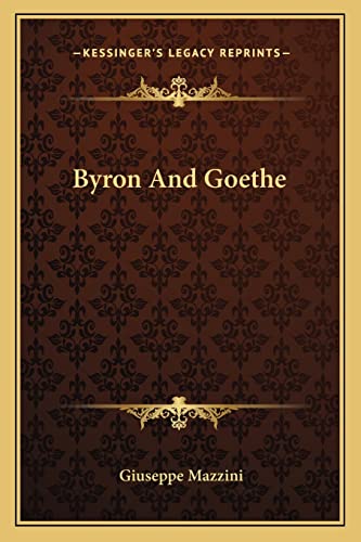 Byron And Goethe