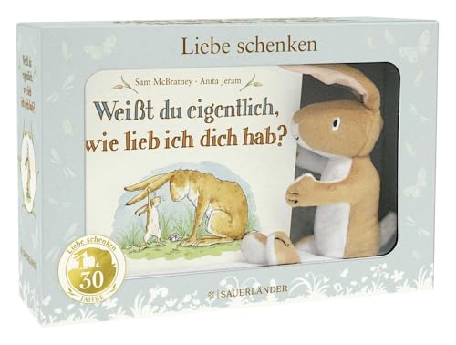 Weißt du eigentlich, wie lieb ich dich hab?: Geschenk-Box - Pappbilderbuch und Kuschelhase