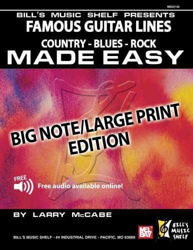 Famous Guitar Lines Made Easy- Big Note/Large Print Edition
