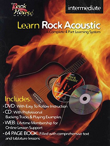 Learn Rock Acoustic Intermediate [With CDWith DVD] (Rock House Method) (The Rock House Method): A Complete 4-Part Learning System von Music Sales Limited