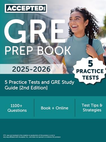 GRE Prep Book 2025-2026: 5 Practice Tests and GRE Study Guide: [2nd Edition] von Accepted, Inc.