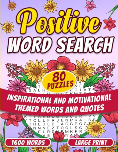 Positive Word Search: Motivational and Inspirational Puzzles Boosting Positivity, Focus and Joy - Large Print von JMcG Press