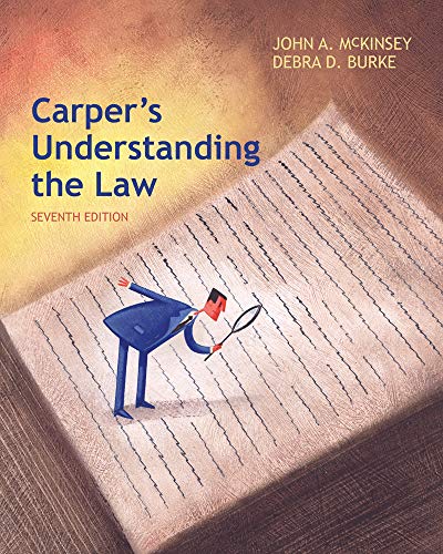 Carper's Understanding the Law von Cengage Learning