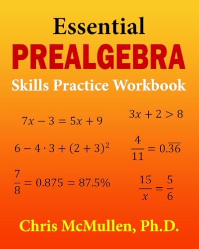 Essential Prealgebra Skills Practice Workbook von Zishka Publishing