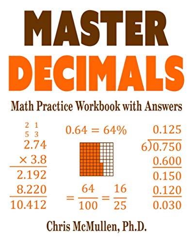 Master Decimals Math Practice Workbook with Answers von Zishka Publishing