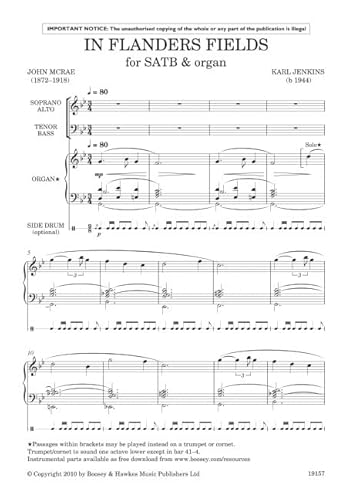 In Flanders Fields: gemischter Chor (SATB) und Orgel. Chorpartitur.