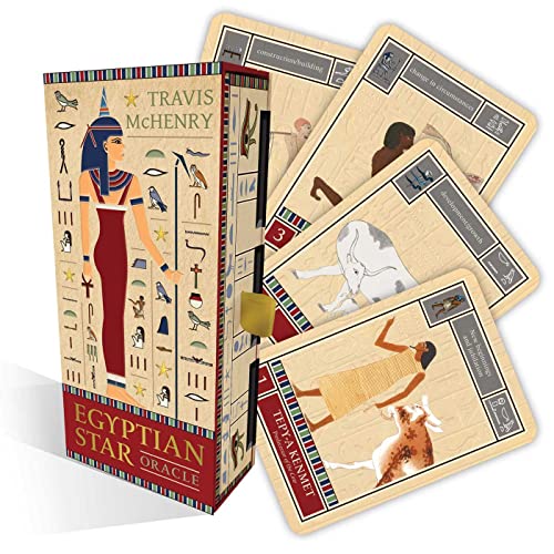 Egyptian Star Oracle: 42 Gilded Cards, 144-page Full-color Guidebook and Eye of Horus Charm von Rockpool Publishing
