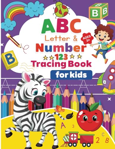 ABC Letter and Number 123 Tracing Book von Independently published