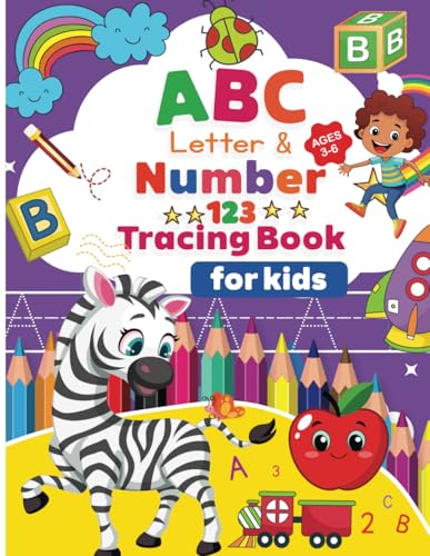 Alphabet ABC & Number 123 Tracing Book Ages 3-6