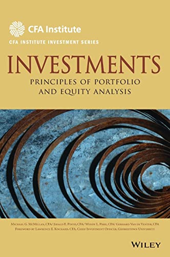Investments: Principles of Portfolio and Equity Analysis (CFA Institute Investment Series) von Wiley