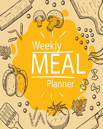 Weekly Meal Planner: 52 Week Food Planner & Grocery list Menu Food Planners Prep Book Eat Records Journal Diary Notebook Log Book Size 8x10 Inches 104 Pages