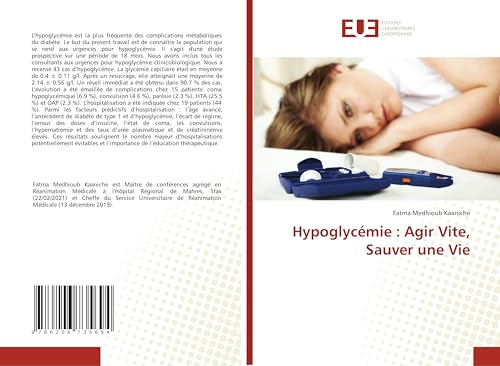 Hypoglycémie : Agir Vite, Sauver une Vie: DE Hypoglycémie : Agir Vite, Sauver une Vie: DE von Éditions universitaires européennes