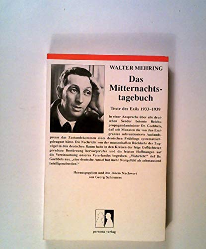 Das Mitternachtstagebuch: Texte des Exils 1933-1939 von persona verlag