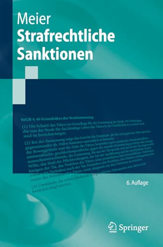 Strafrechtliche Sanktionen (Springer-Lehrbuch) von Springer