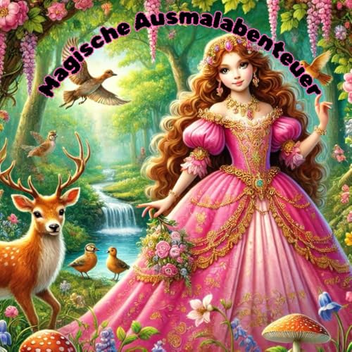 Prinzessinnen im Zauberwald: Das magische Ausmalbuch für Kinder: "Zauberhafte Prinzessinnen und ihre tierischen Freunde – 37 fantasievolle Motive zum Ausmalen von Independently published