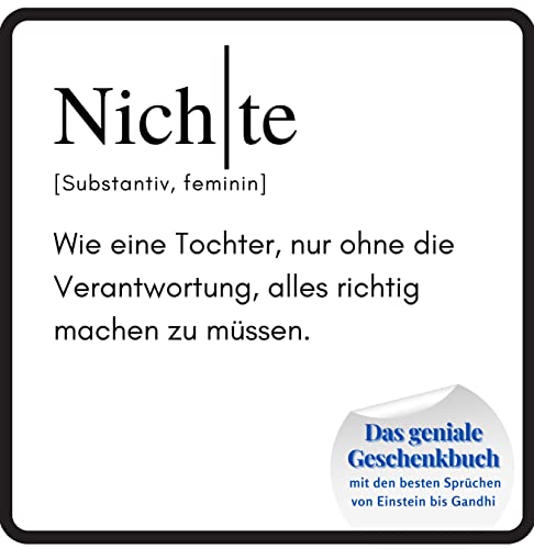 Nichte: Das geniale Geschenkbuch mit den besten Sprüchen von Einstein bis Gandhi. Ein perfektes Geschenk zum Geburtstag von 27amigos