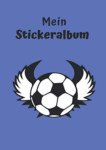 Mein Stickeralbum: Motiv Fußball | Blanko | Permanent | DIN A4 | 30 Seiten | Geschenkidee