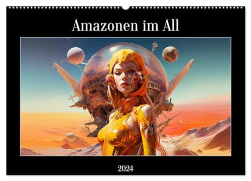 Amazonen im All (Wandkalender 2024 DIN A2 quer), CALVENDO Monatskalender von CALVENDO