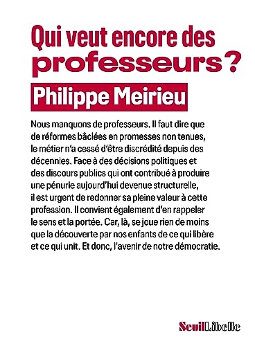 Qui veut encore des professeurs ? von SEUIL