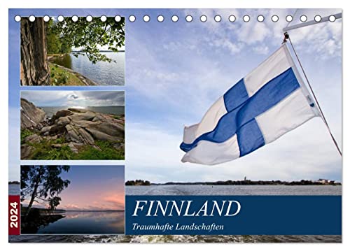 FINNLAND Traumhafte Landschaften (Tischkalender 2024 DIN A5 quer), CALVENDO Monatskalender
