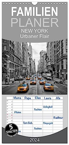 Familienplaner 2024 - NEW YORK Urbaner Flair mit 5 Spalten (Wandkalender, 21 cm x 45 cm) CALVENDO
