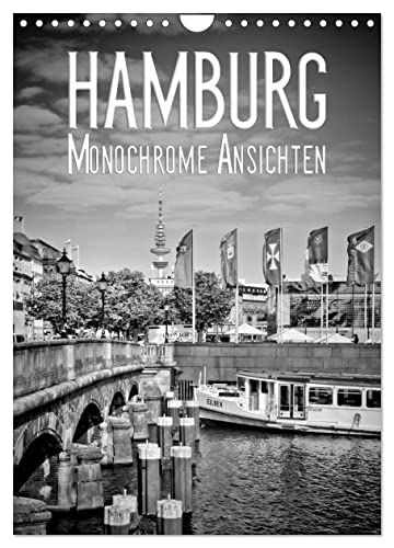 HAMBURG Monochrome Ansichten (Wandkalender 2025 DIN A4 hoch), CALVENDO Monatskalender von CALVENDO