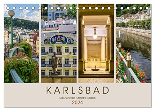 KARLSBAD Das Juwel der Kurstädte Europas (Tischkalender 2024 DIN A5 quer), CALVENDO Monatskalender von CALVENDO