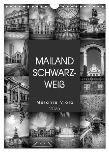 MAILAND SCHWARZWEIß (Wandkalender 2025 DIN A4 hoch), CALVENDO Monatskalender von CALVENDO
