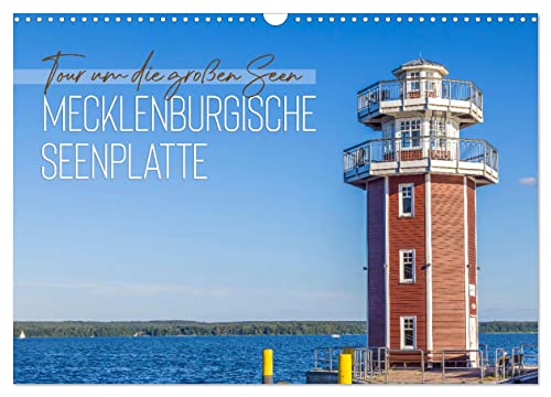 Tour um die großen Seen der Mecklenburgischen Seenplatte (Wandkalender 2024 DIN A3 quer), CALVENDO Monatskalender