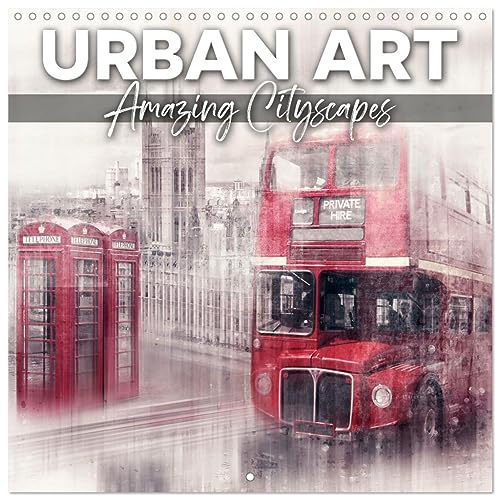 URBAN ART Amazing Cityscapes (Wandkalender 2024 30x30 cm 30x60 cm geöffnet) CALVENDO Broschürenkalender mit Monatskalendarium zum Eintragen